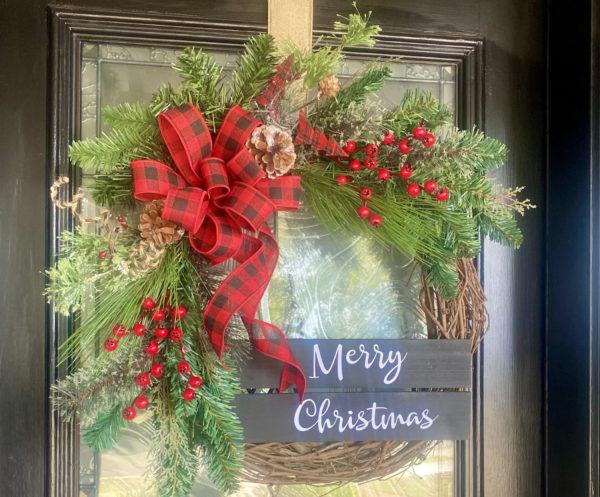 merry Christmas Wreath on door for sale