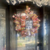 gingerbread christmas wreath on door