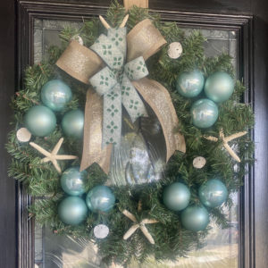 luxury coastal christmas wreath