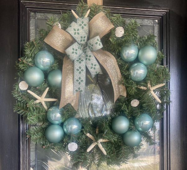 luxury coastal christmas wreath