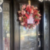 merry christmas farmhouse wreath on door for size