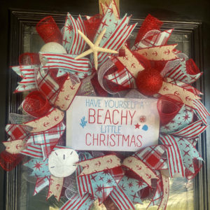 beachy christmas wreath for sale