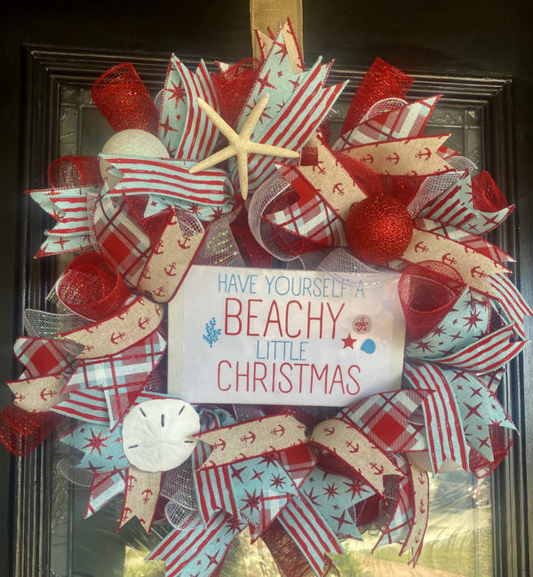 beachy christmas wreath for sale